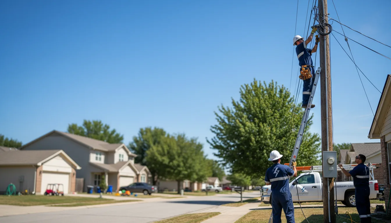 Residential electrician providing installation services in Potts Camp, MS